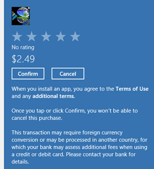 Buy a Windows Store App